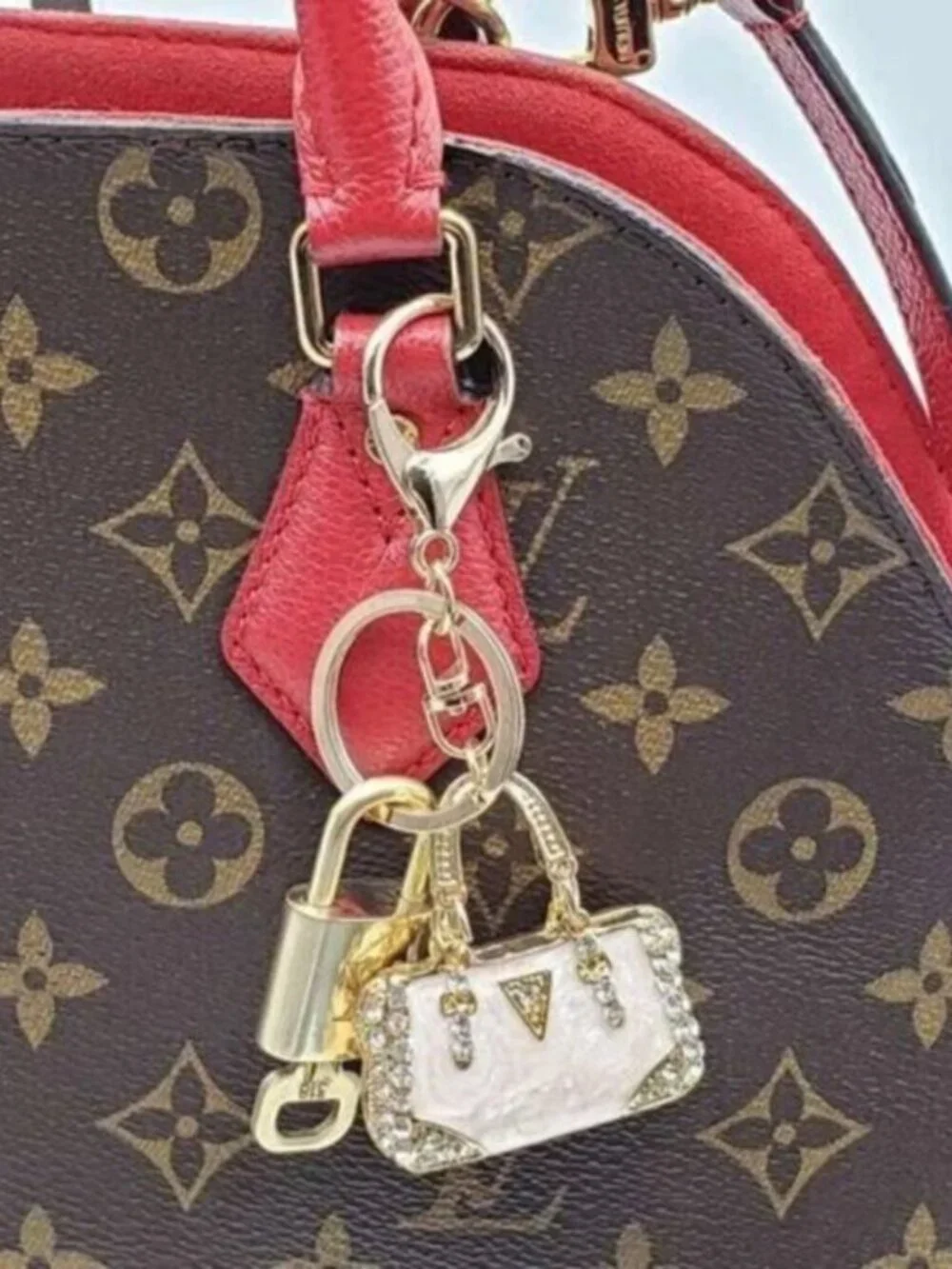 Authentic Louis Vuitton Gold Padlock 🔒 Key Set w/ Bag Charm